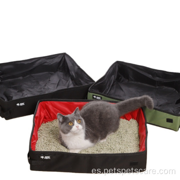 Caja de arena para gato de tela de oxford impermeable para viajar
